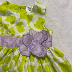 Carter's Green Embellished Tie Front Sundress NWT